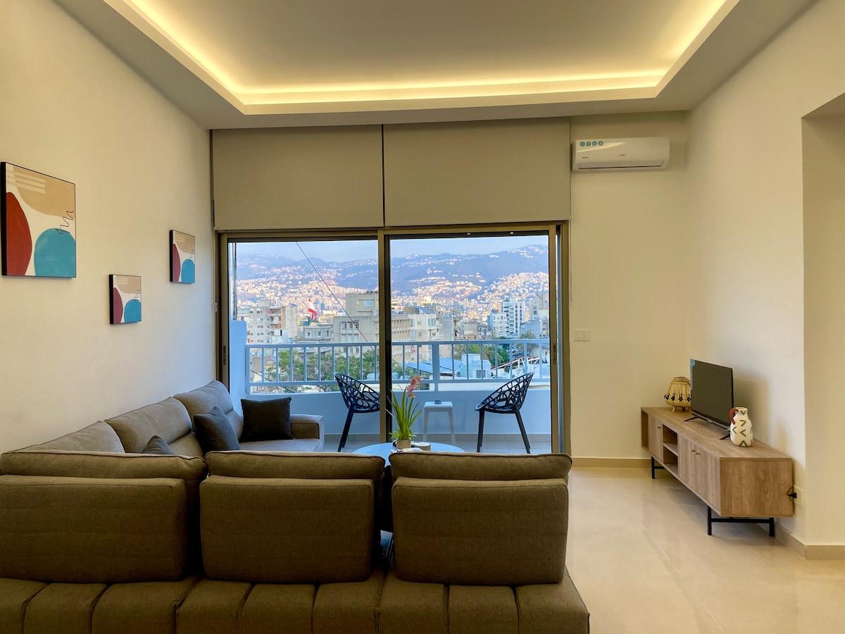 Bright City Flat with Balcony Views | Mar Mikhael